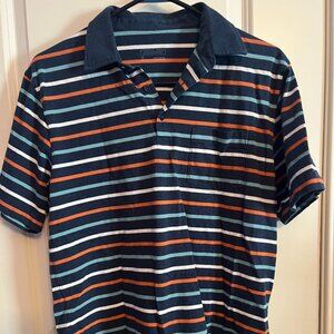 Patagonia Men's Striped Polo Shirt Size M